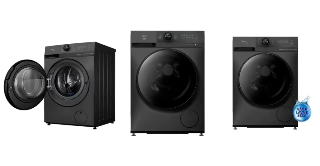 imagem da lavadora midea 11kg smart inverter em um fundo branco